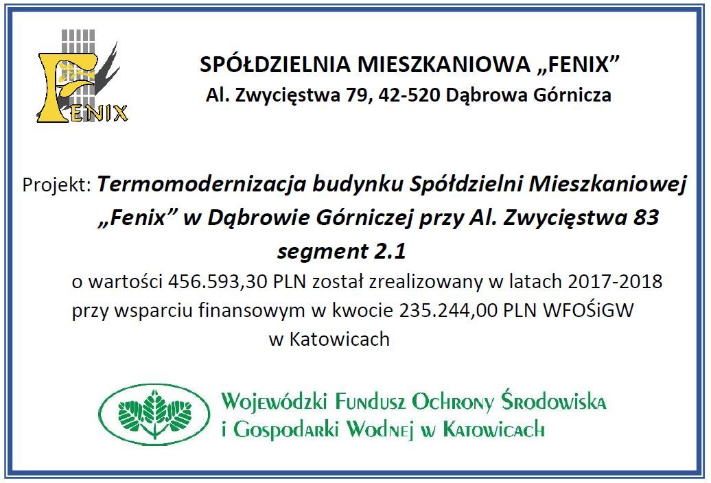 Projekt zrealizowany dzięki WFOSiGW w Katowicach