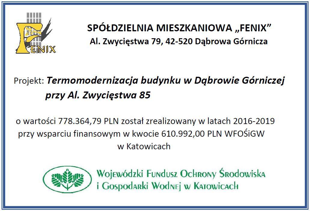 Projekt zrealizowany dzięki WFOSiGW w Katowicach